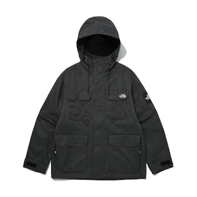 TNF Ranger Logo Hoodie Jacket Outdoor Multi-Pocket Unisex - Charcoal. NJ3BP53J