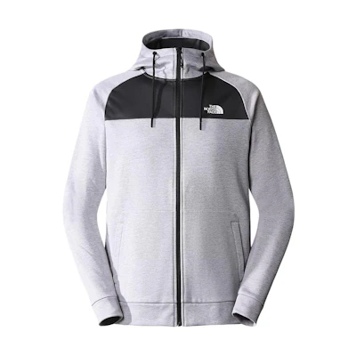 TNF Reaxion Fleece Full-Zip Hoodie Grey/Black Sweat-Wicking NF0A7Z9O-FTM