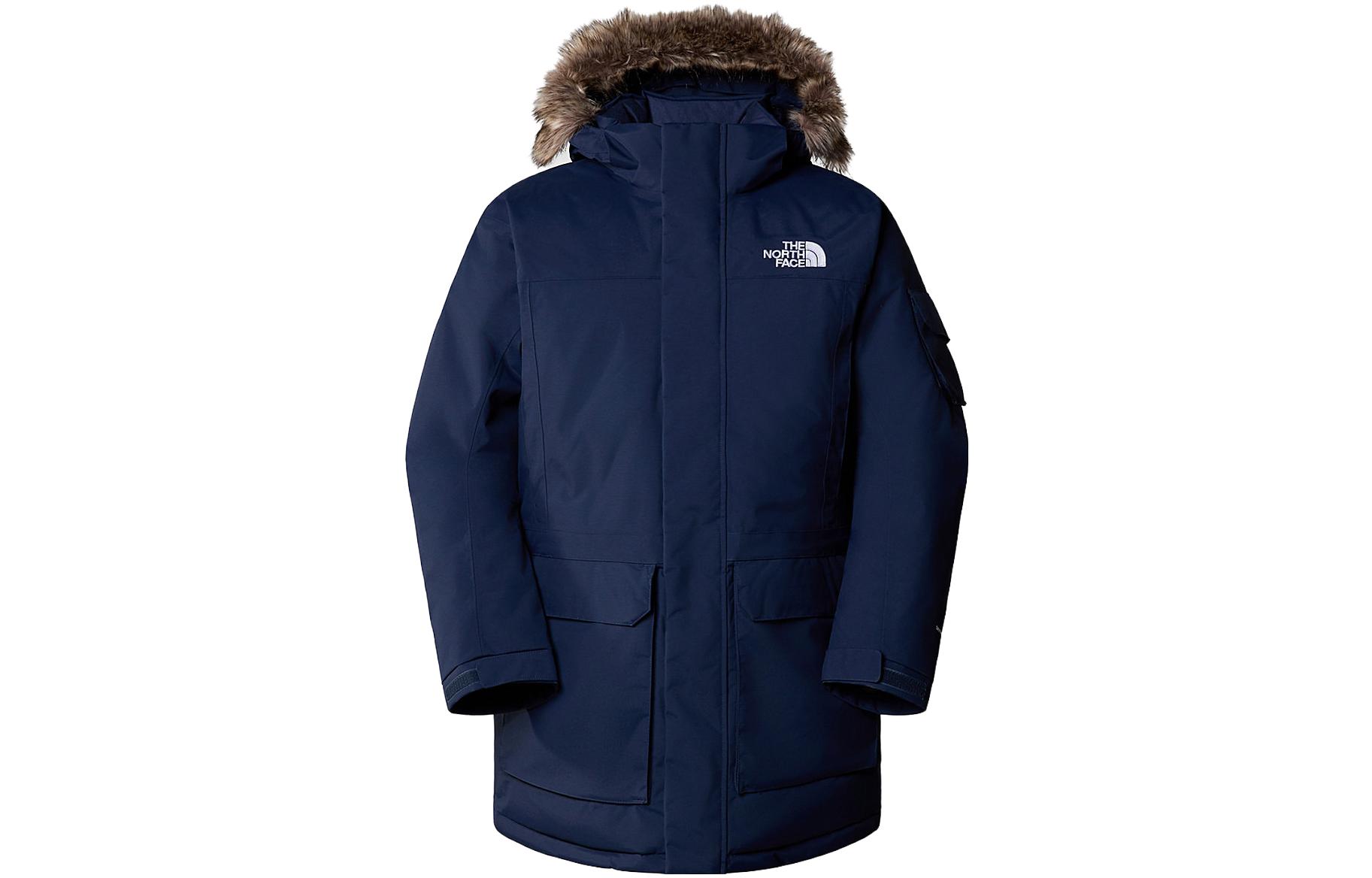 TNF Recycled McMurdo 550-Down Navy Jacket with Detachable Fur Trim NF0A4M8G-8K2