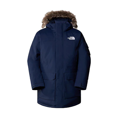 TNF Recycled McMurdo 550-Down Navy Jacket with Detachable Fur Trim NF0A4M8G-8K2