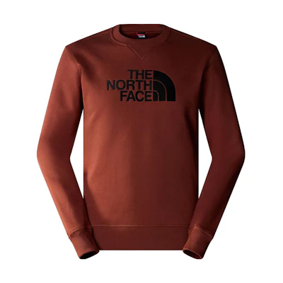 TNF Red Brown Crewneck Sweatshirt with Logo Print NF0A4SVR-UBC
