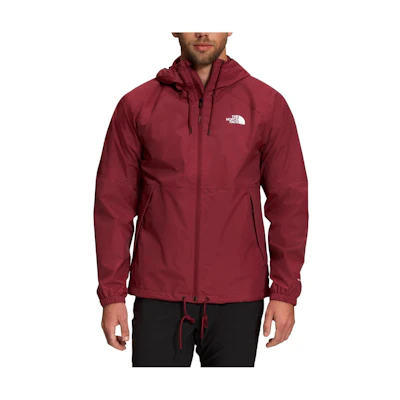 TNF Red Colorblock Logo Print Zip-Up Hoodie Jacket NF0A7QF3-6R3