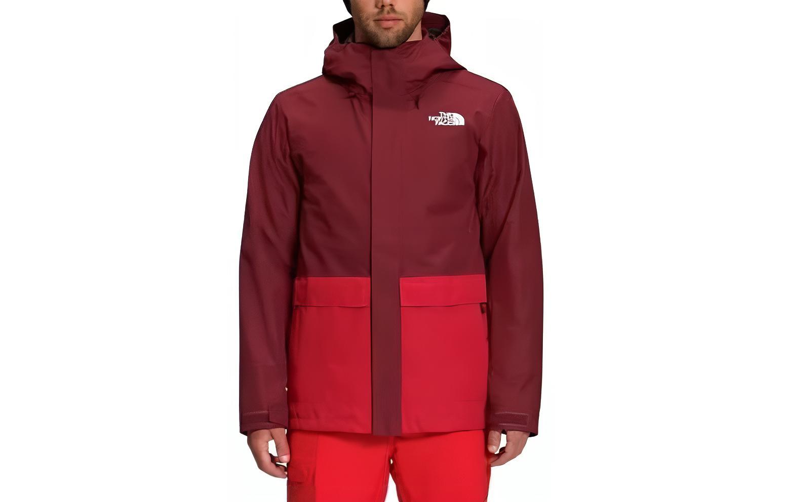 TNF Red Colorblock Logo Waterproof Jacket NF0A4QX7-D0E