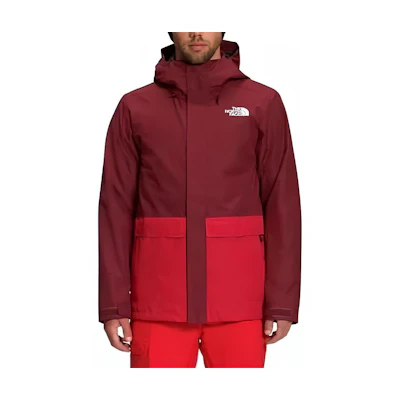 TNF Red Colorblock Logo Waterproof Jacket NF0A4QX7-D0E
