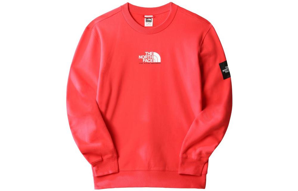 TNF Red Crewneck Sweatshirt with Logo Print NF0A7X36V-331
