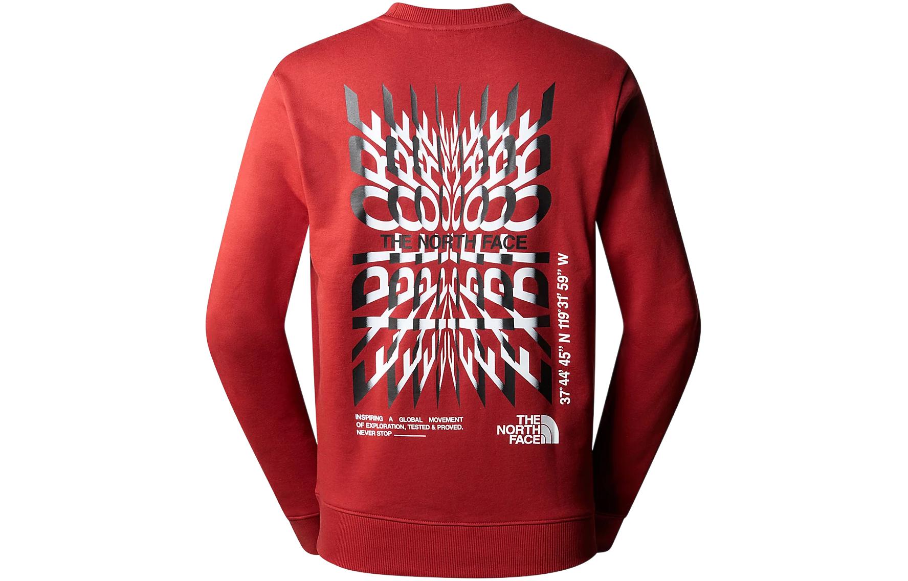 TNF Red Crewneck Sweatshirt with Logo Print NF0A87EB-POJ