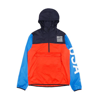 TNF Red Half-Zip Colorblock Hooded Jacket NF0A4CLO-TT4