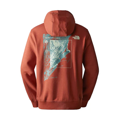 TNF Red Hoodie with Letter Graphic Outdoor Design NF0A8522-UBC