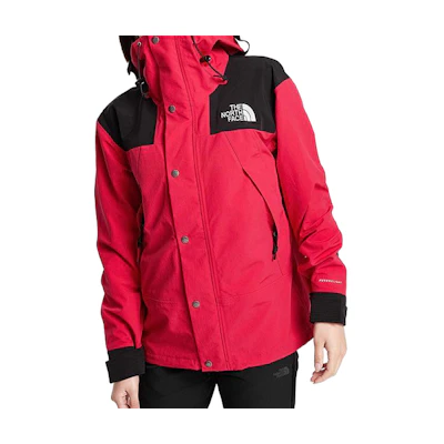 TNF Red Logo Embroidered Colorblock Hoodie Jacket Unisex Outdoor Casual NF0A4R51-682