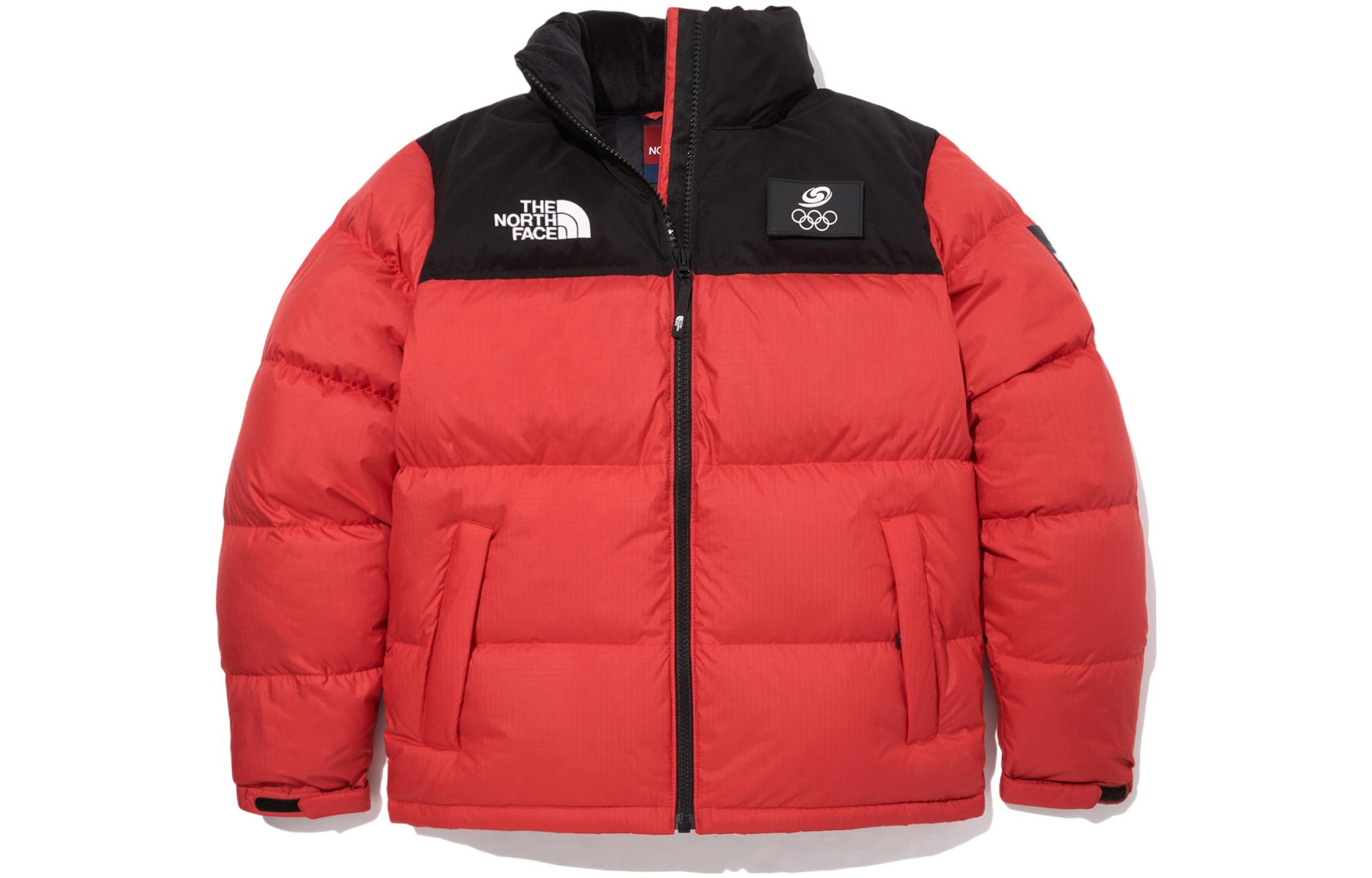 TNF Red Logo Olympic Pattern Down Jacket Unisex OJ1DM51J