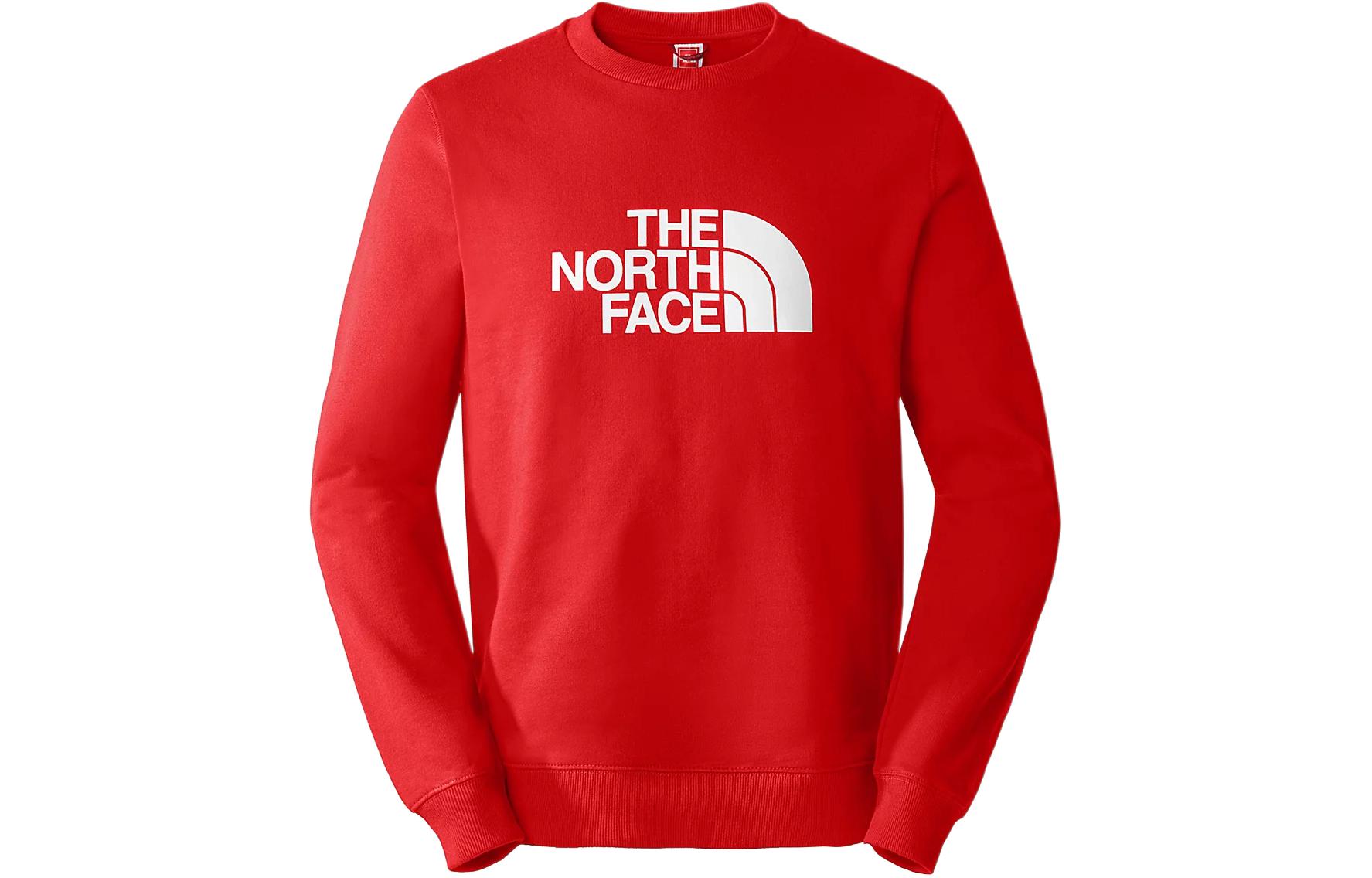 TNF Red Logo Print Crewneck Pullover Sweatshirt NF0ACSV2-15Q