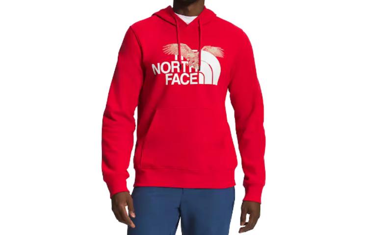 TNF Red Logo Print Hoodie NF0A8115-682
