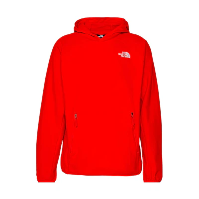 TNF Red Logo Print Long-Sleeve Loose Hoodie for Men NF0A7SWJ-15Q