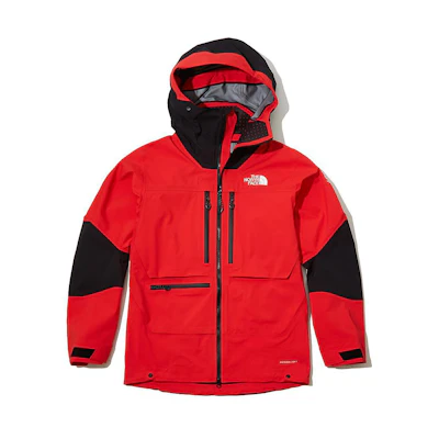 TNF Red Logo Print Zip-Up Hoodie Jacket NJ2HL11B
