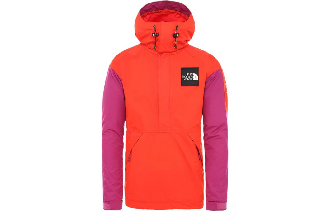TNF Red Logo Printed Drawstring Hooded Jacket NF0A452E-TSQ