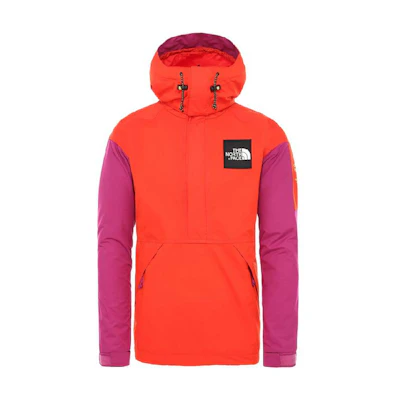TNF Red Logo Printed Drawstring Hooded Jacket NF0A452E-TSQ