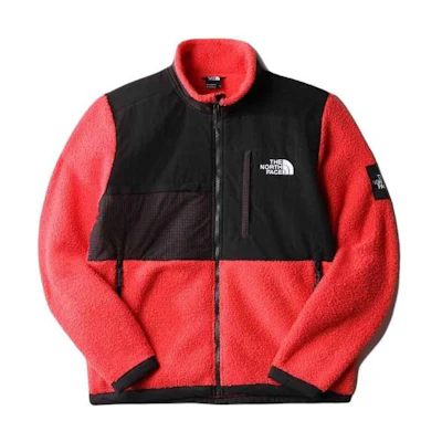TNF Red Plaid Patchwork Logo Zip-Up Jacket NF0A7X32-V33