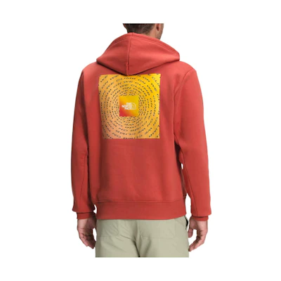 TNF Red Pullover Hoodie with Back Circular Text Patch - NF0A7QA3-UBR