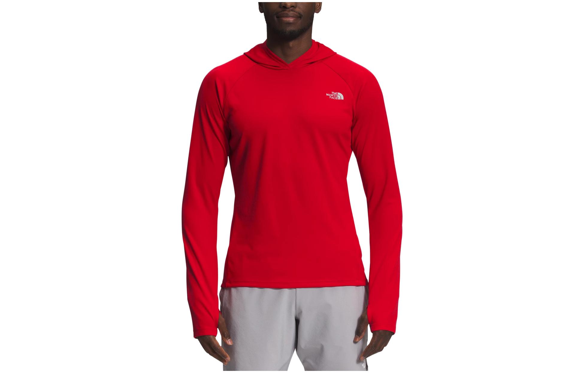 TNF Red Pullover Hoodie with Logo Print NF0A53BS-682