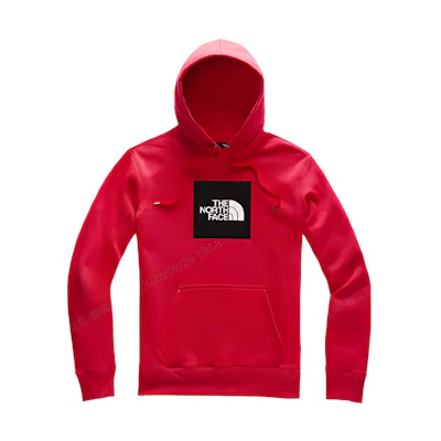 TNF Red Pullover Hoodie with Logo Print Casual Sportswear NF0A47O2-674