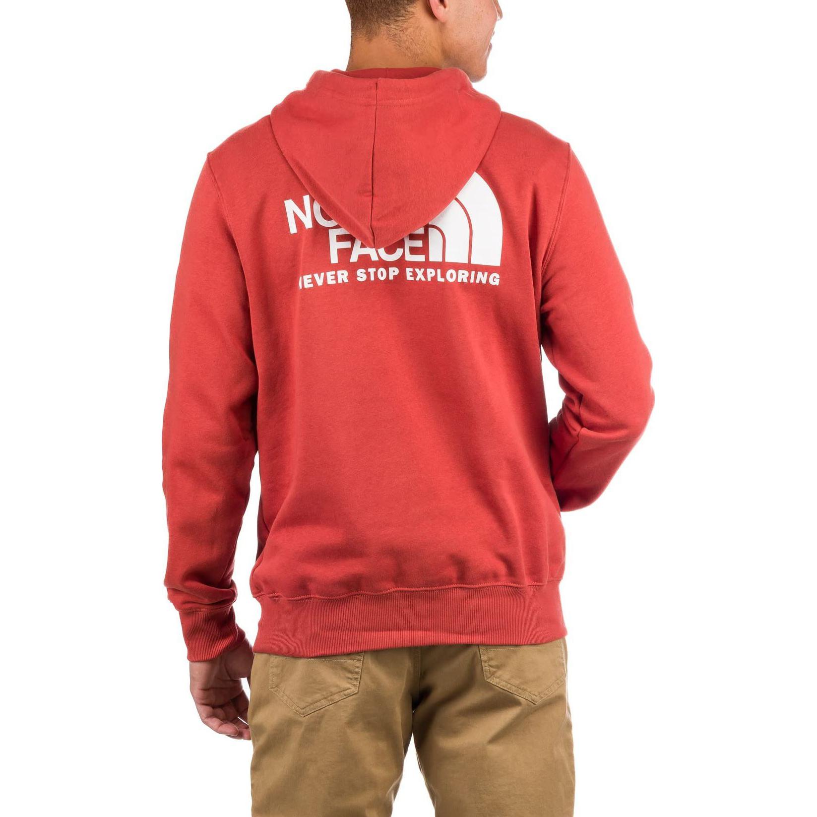 TNF Red Retro Logo Print Hoodie Long Sleeve Sweater NF0A7R9H-UBR