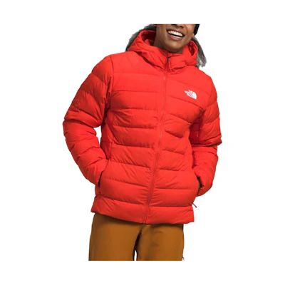 TNF Red Solid Color Hooded Zip-Up Jacket NF0A84I1-15Q