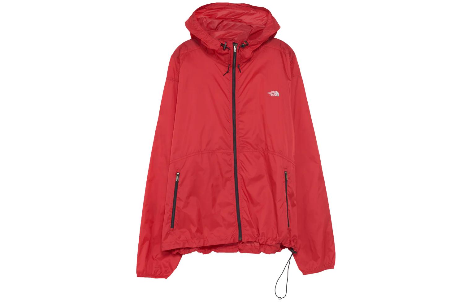 TNF Red Solid Color Zip Hoodie Jacket 012233-682