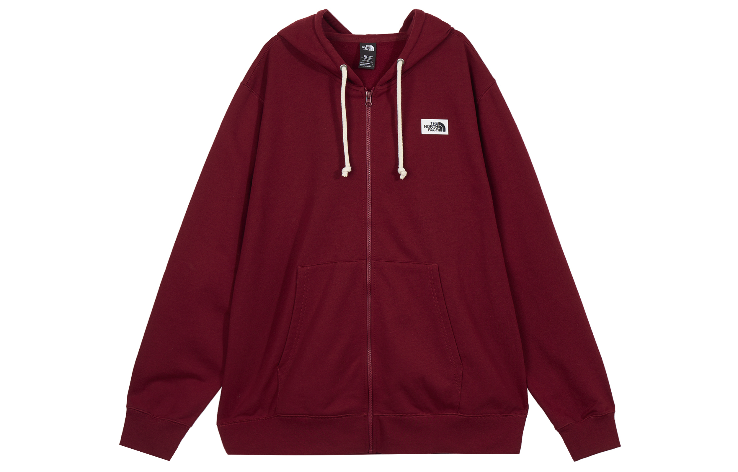 TNF Red Solid Logo Hoodie with Full Zip NF0A7UXL-6R3
