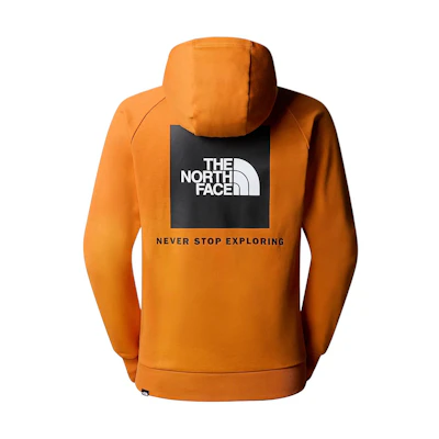 TNF Redbox Orange Logo Hoodie - Geometric Print Pullover NF0A2ZWU-PCO