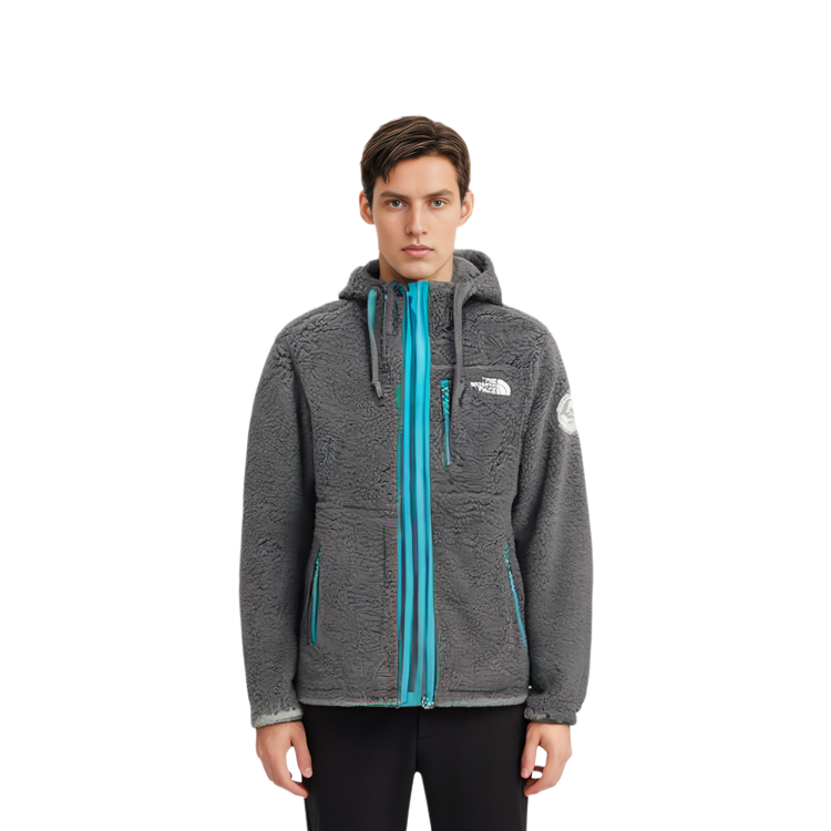 THE NORTH FACE Relaxed Fit Logo Fleece Hoodie Jacket Unisex - Grey NJ4FM57D 圖 5