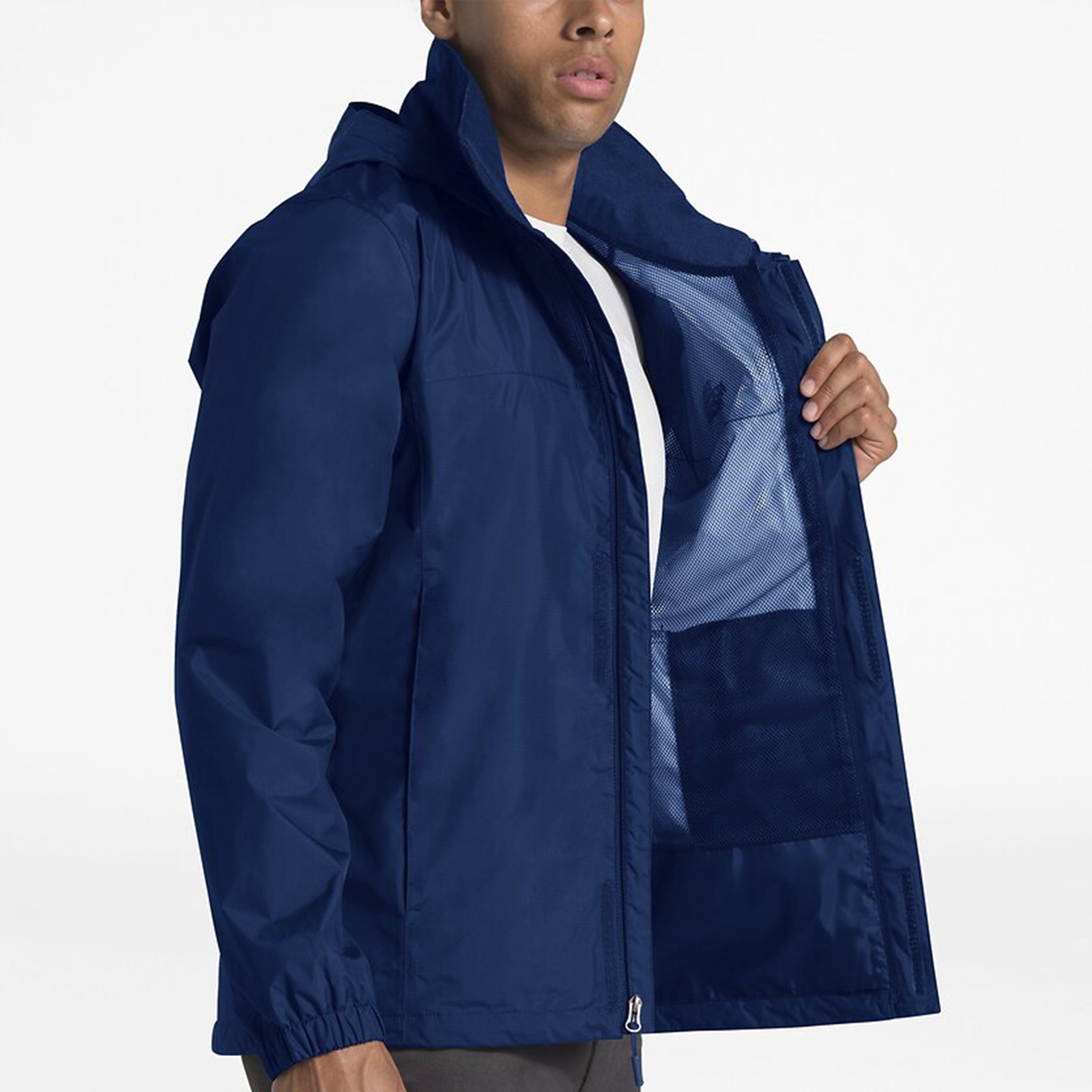 Shop The North Face Resolve 2 Waterproof Windproof Hooded Jacket - Navy Blue NF0A2VD5U6R