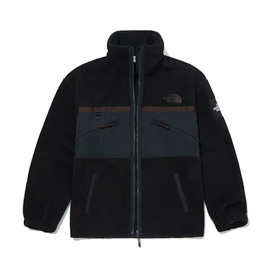 TNF Retro Colorblock Fleece Collar Jacket Black (Couples Edition) NJ4FM01L