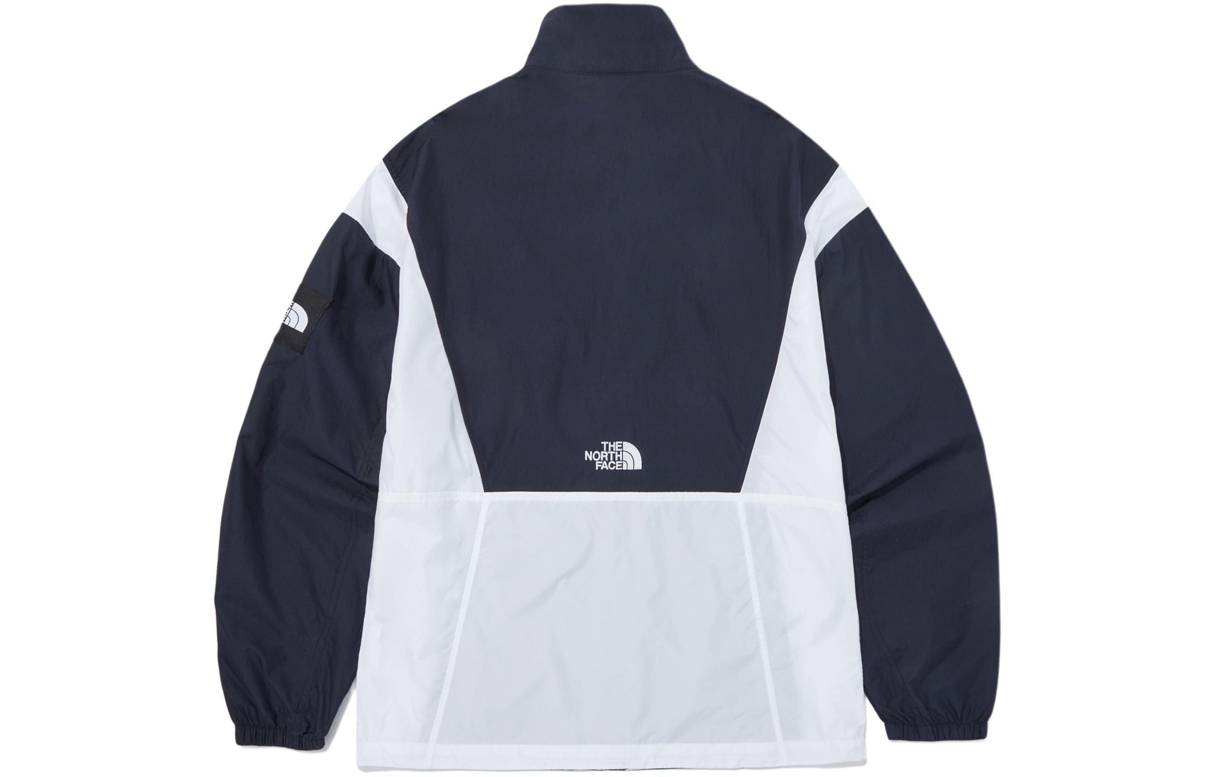 TNF Retro Colorblock Logo Embroidered Zip Jacket Blue Unisex NJ3LQ04M 圖 3