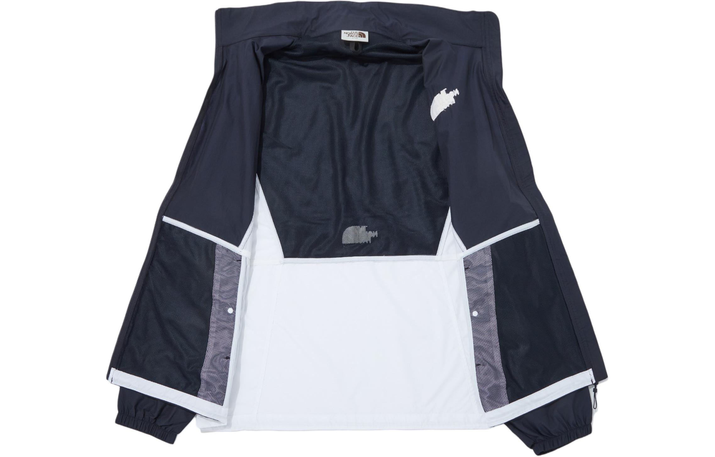 TNF Retro Colorblock Logo Embroidered Zip Jacket Blue Unisex NJ3LQ04M 圖 4