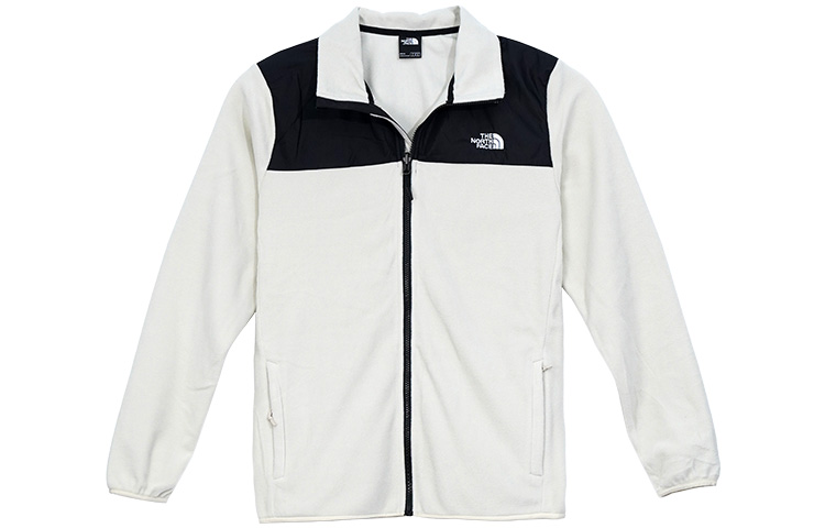TNF Retro Colorblock Logo Fleece Jacket White - Fall/Winter NF0A49AE-738