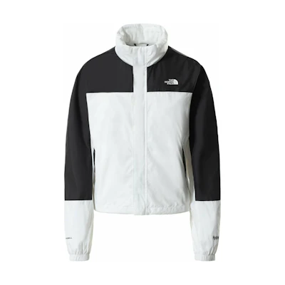 TNF Retro Colorblock Logo High Neck Jacket Unisex - White NF0A53BT-FN4