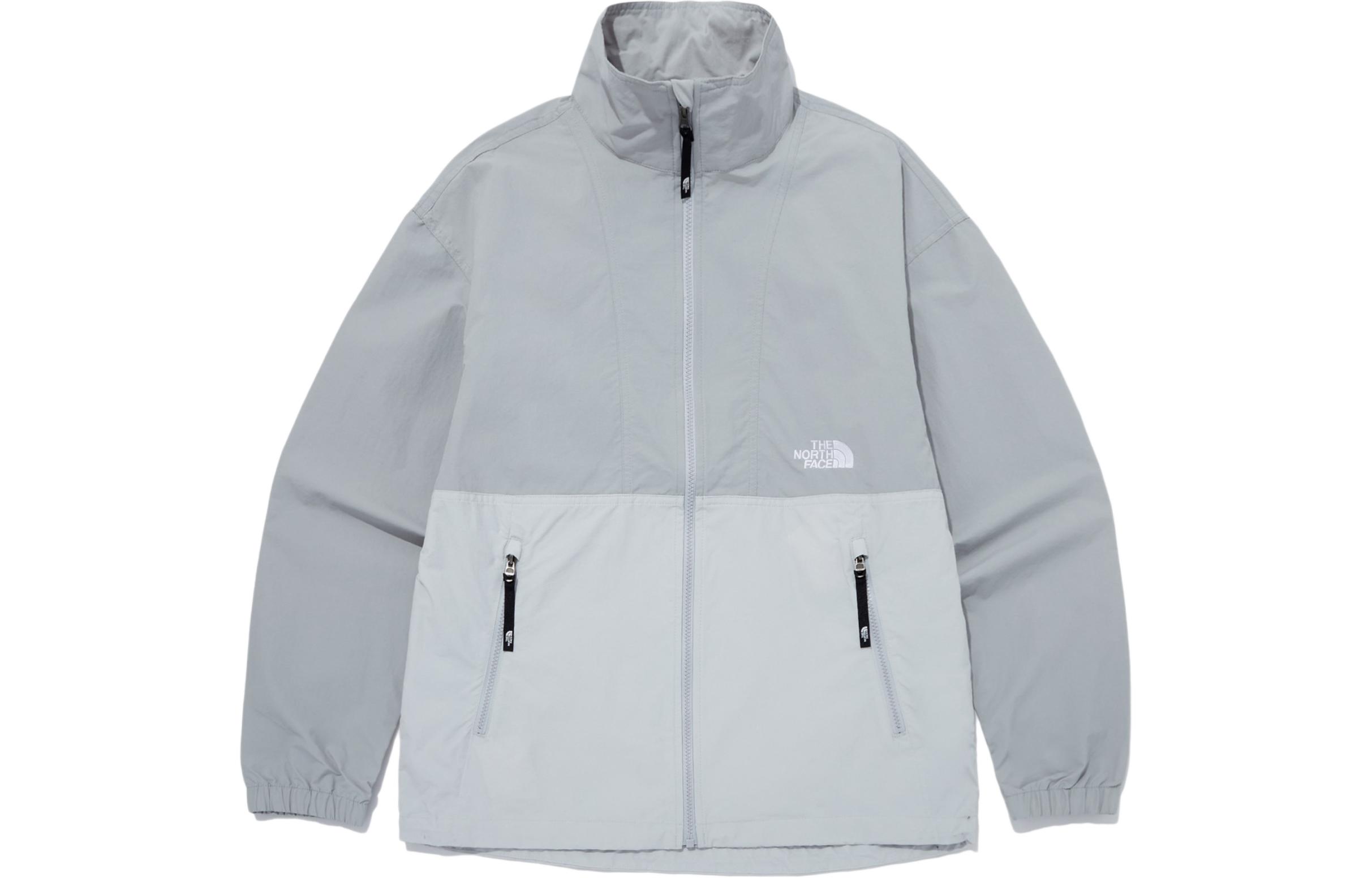 TNF Retro Colorblock Logo Jacket - Unisex Casual Gray Jacket NJ3BQ05D