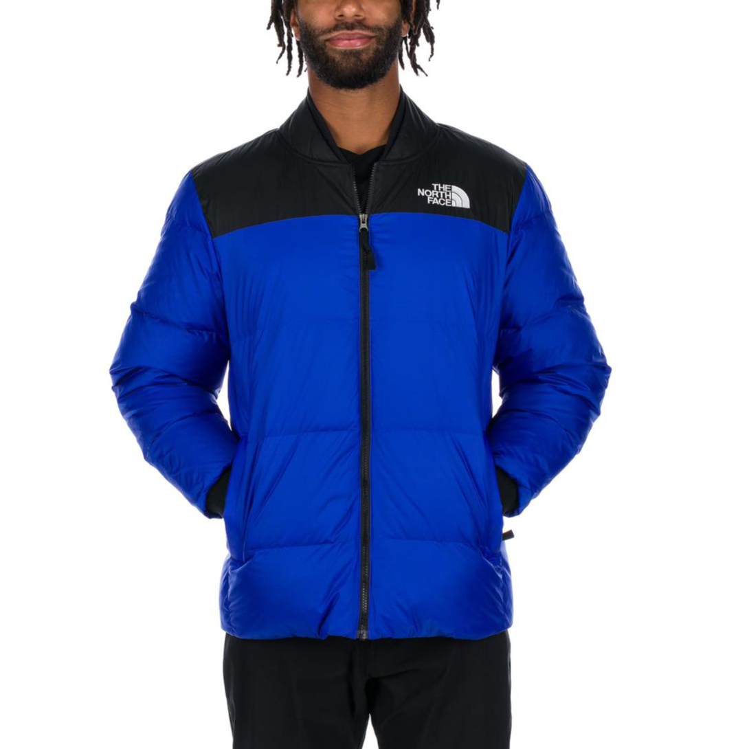 The North Face Retro Colorblock Logo Print Zip Jacket Blue NF0A5ITG-CZ6