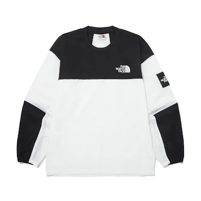 TNF Retro Colorblock Relaxed Crewneck Sweatshirt Unisex Black/White NM5MP03K