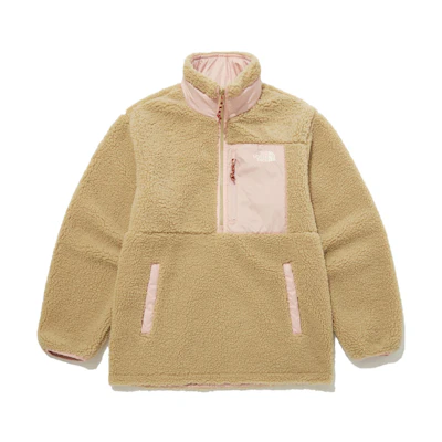 TNF Retro Colorblock Reversible Pullover Jacket Tan/Camel NJ4FP56C