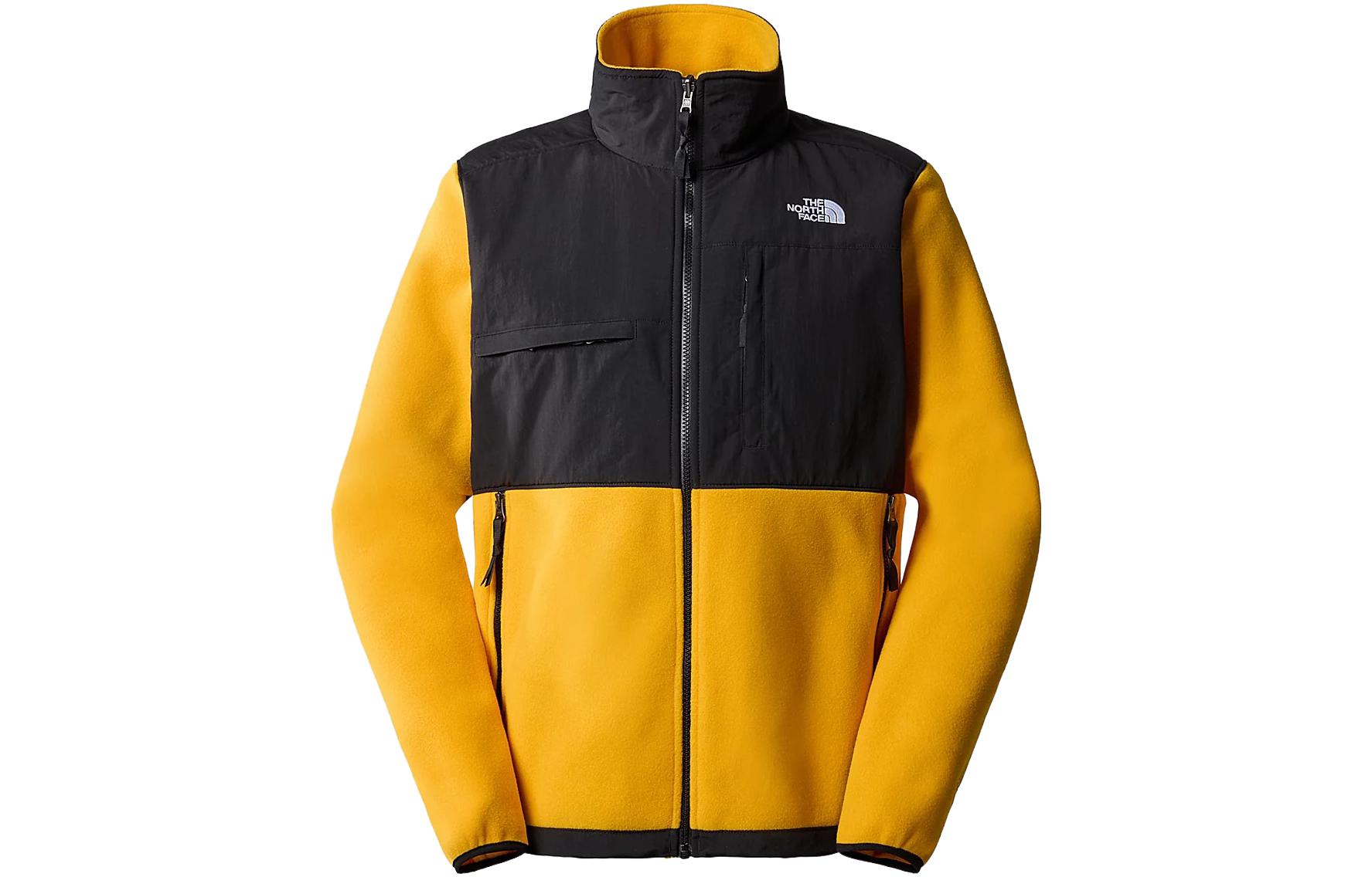 TNF Retro Colorblock Stand Collar Multi-Pocket Jacket Yellow Mens NF0A7UR2-ZU3