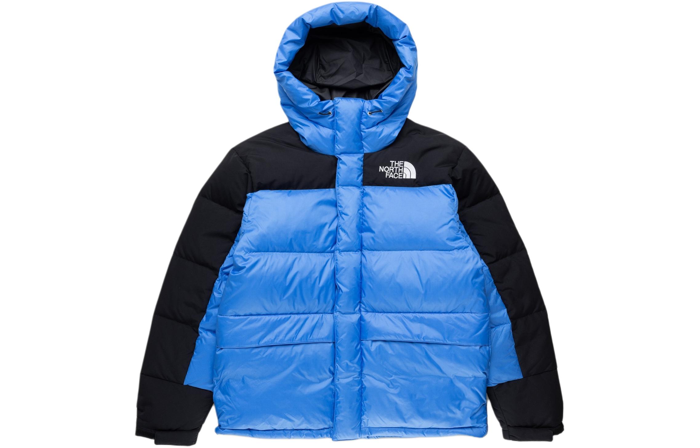 TNF Retro Colorblock Windproof Hooded Parka Jacket Unisex Blue NFOA4QYX-TV5