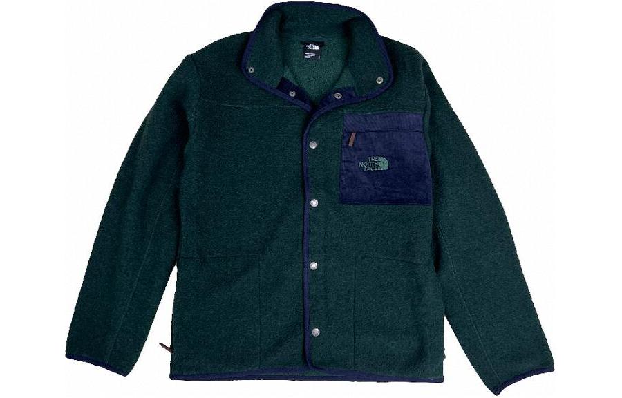 The North Face Retro Colorblock Zip-Up Sweatshirt Dark Green NF0A7V7G-HDB