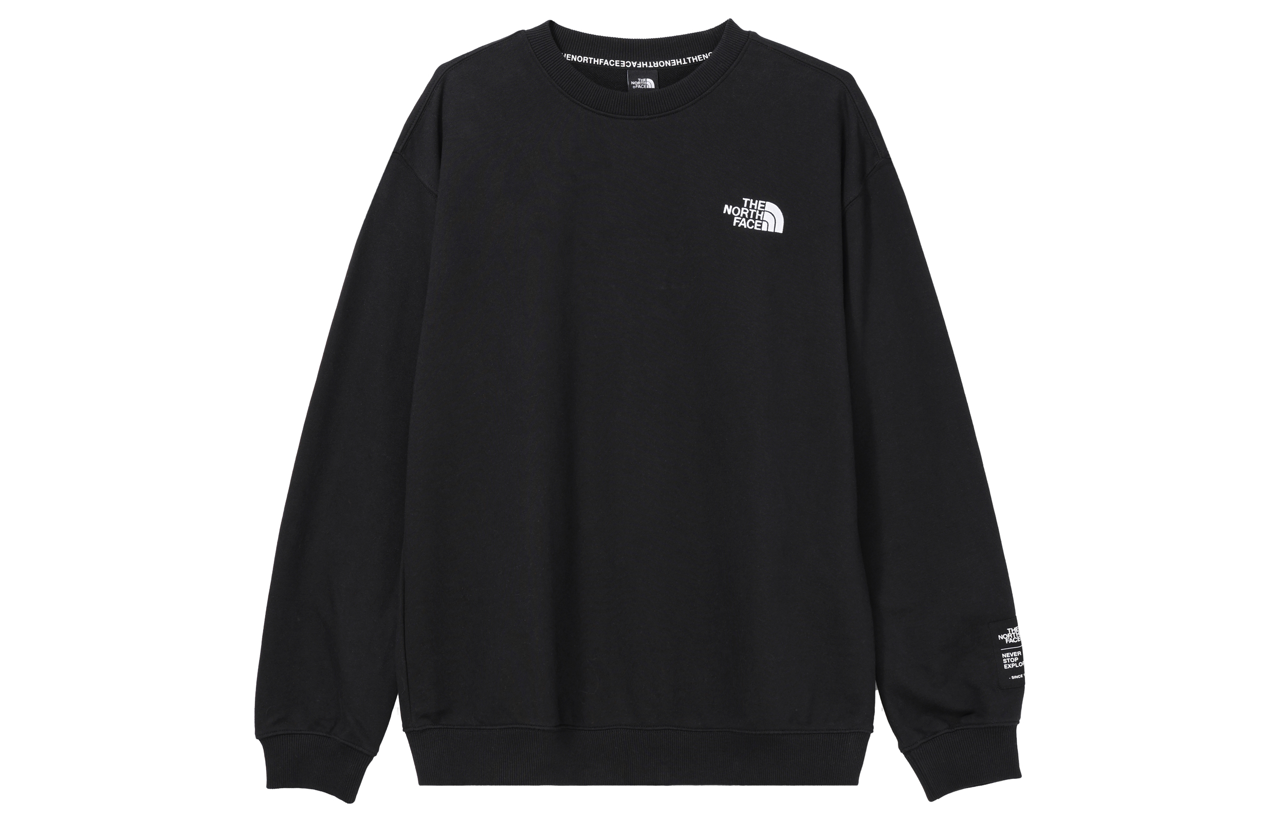 TNF Retro Embroidered Logo Pullover Sweatshirt Black (Unisex) NM5MM01A
