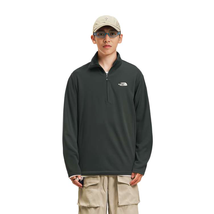 Cheap The North Face Retro Half-Zip Pullover Baju Outdoor Hitam NF0A4U87-JK3