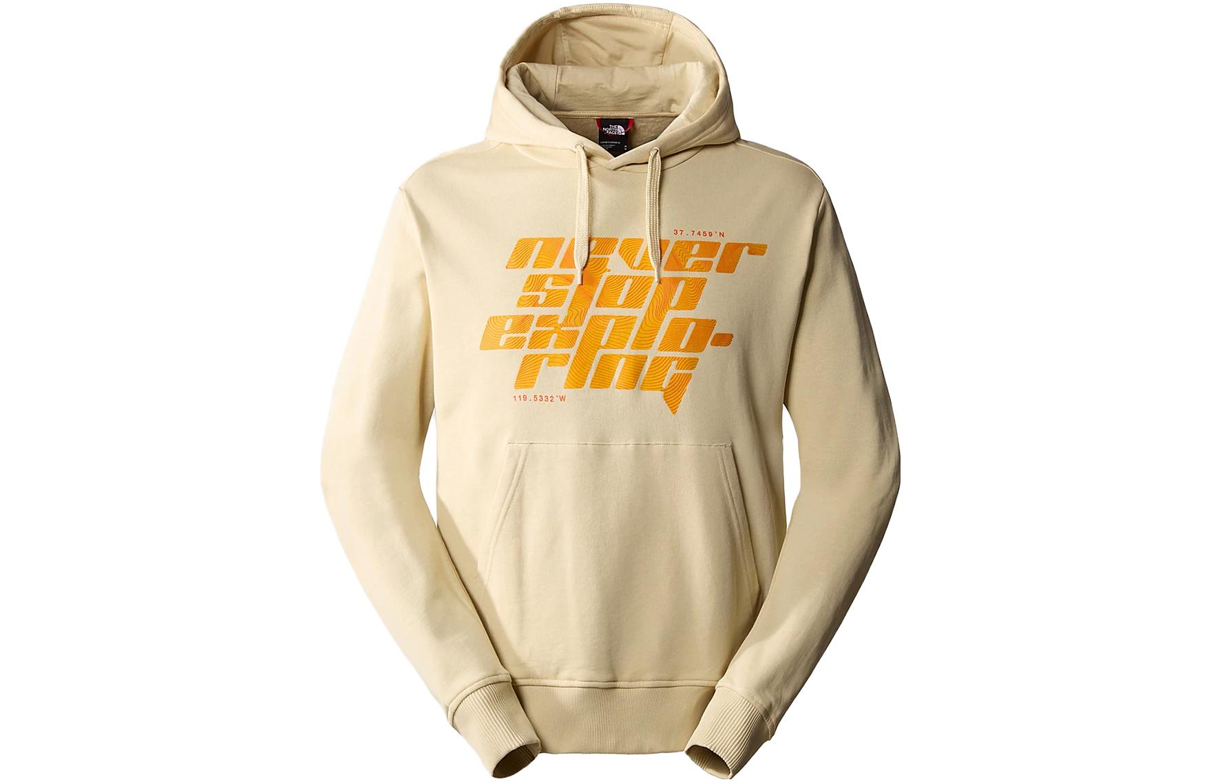 TNF Retro Letter Print Hoodie Sand Color NF0A852Z-3X4