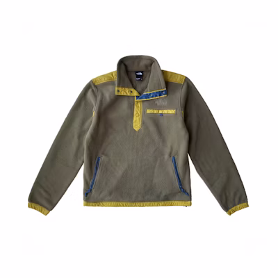 TNF Retro Logo Embroidered Half Zip Jacket Yellow NF0A7ZWY-C0N