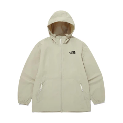 TNF Retro Logo Hoodie Jacket Unisex Light Beige NJ3BQ06K