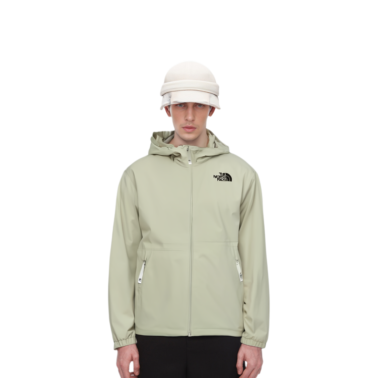 TNF Retro Logo Hoodie Jacket Unisex Light Beige NJ3BQ06K 圖 5