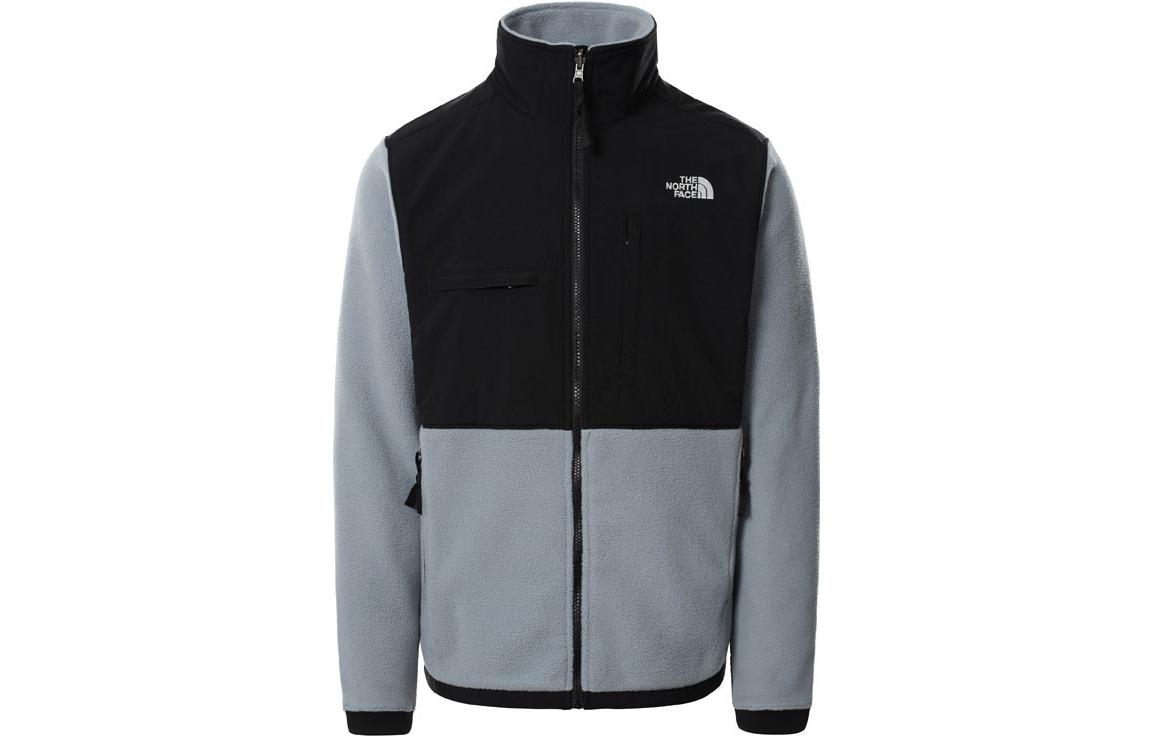 TNF Retro Logo Print Zip-Up Track Jacket Gray NF0A4QYJ-ZDK